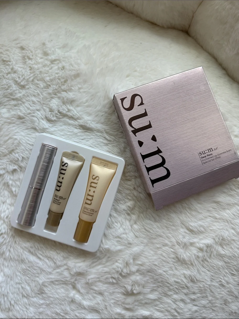 K-beauty Su:m37 Dear Flora Enchanted Lip Essential Balm Set Korean makeup